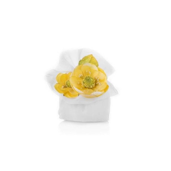 SACCHETTO BIANCO CFIORE GIALLO